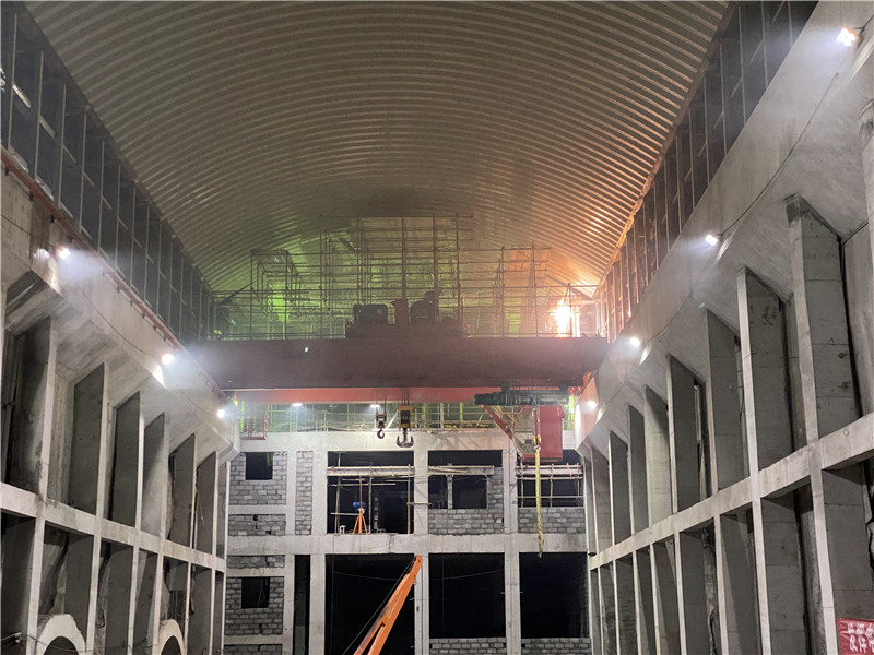 水電站室內(nèi)廠(chǎng)房拱形屋面施工計(jì)劃